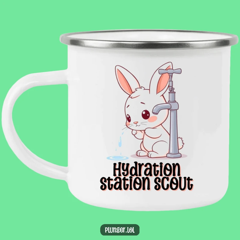 Funny Rabbit Faucet Camping Mug - Adventure with Curious Humor, Great Gift!