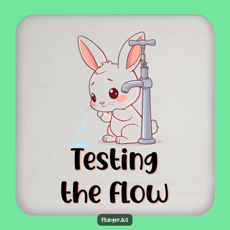 Funny Rabbit Faucet Coaster - Protect Surfaces with Curious Charm