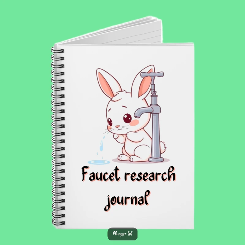 Funny Rabbit Faucet Notebook - Jot Down Ideas with Curious Humor